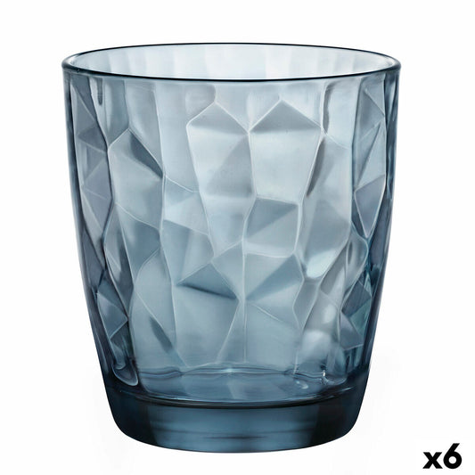 Verre Bormioli Rocco Diamond Bleu verre (390 ml) (6 Unités)
